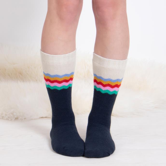 totes toasties® Ladies Welly Boot Socks (Twin Pack) Multi Extra Image 3